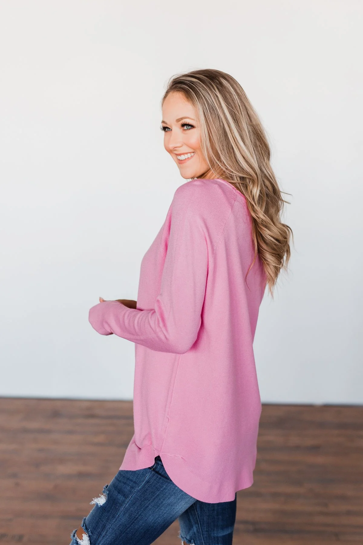 Butter Me Up Sweater- Bubblegum Pink - Image 9