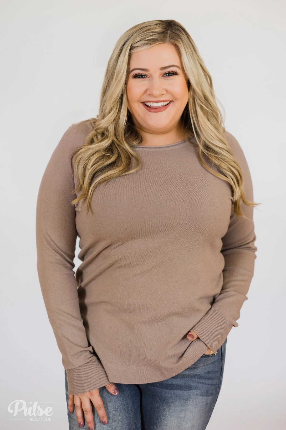 Butter Me Up Sweater- Light Mocha - Image 7