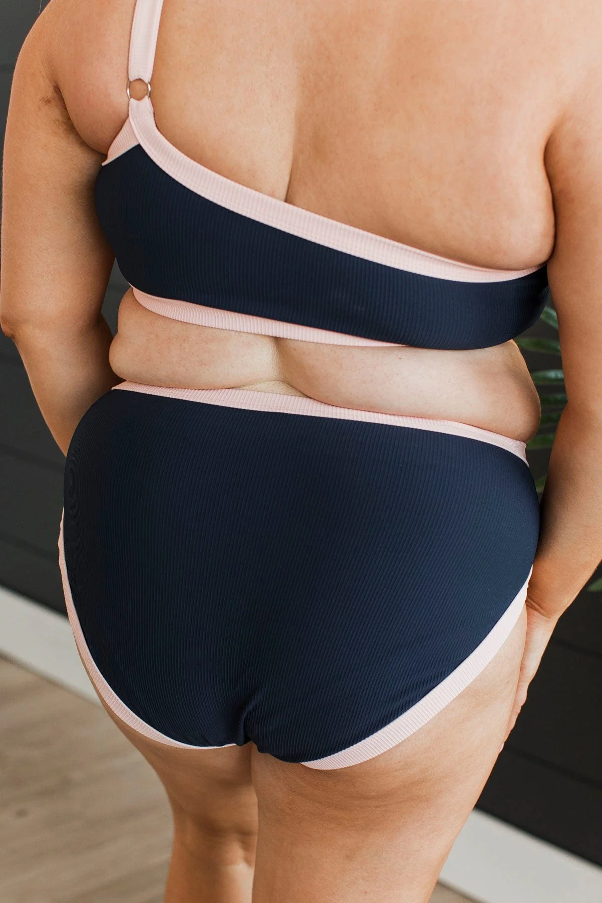 By The Boardwalk Swim Bottoms- Navy & Baby Pink - Image 6