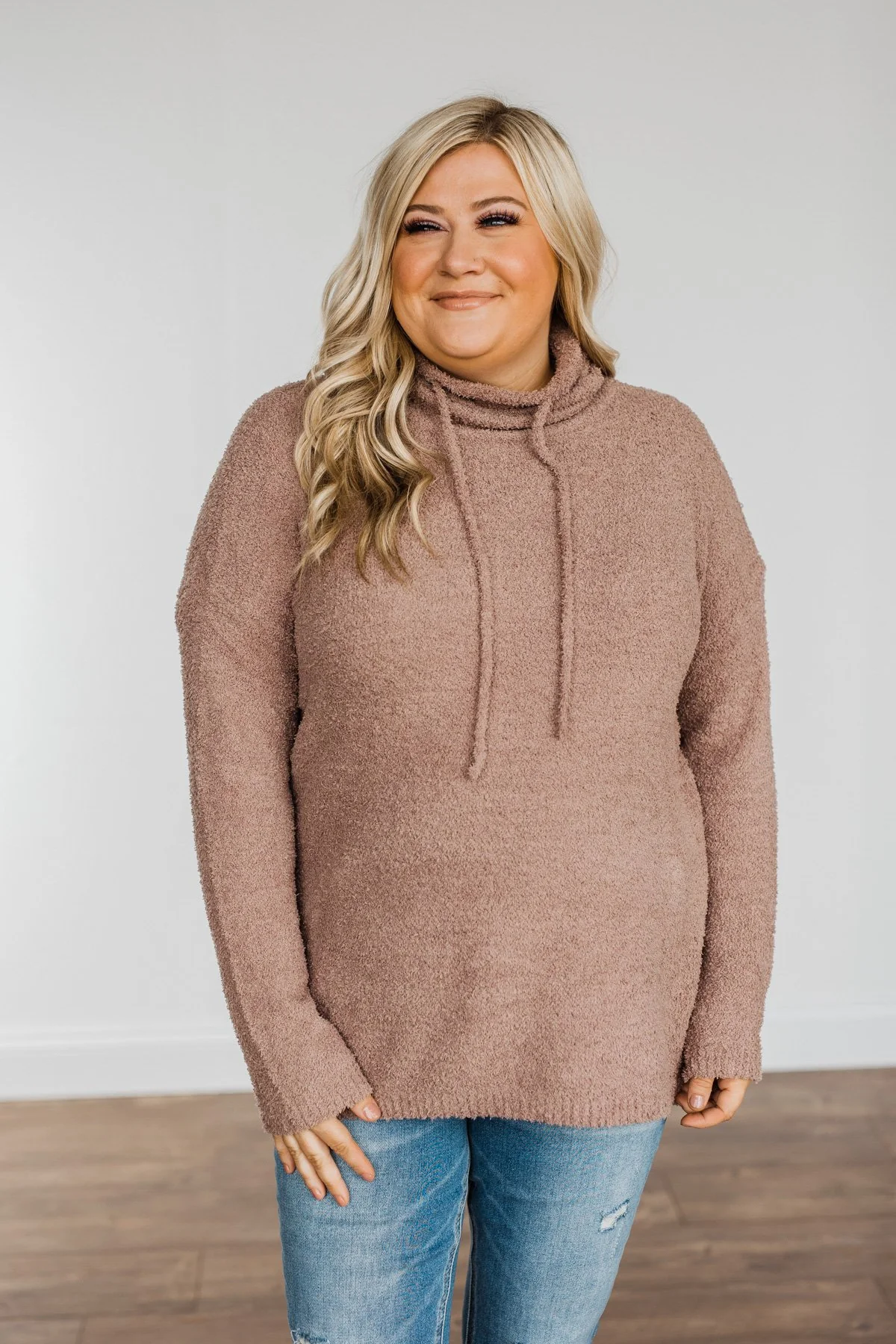 Cabin Cuddles Pullover Top- Mocha - Image 5