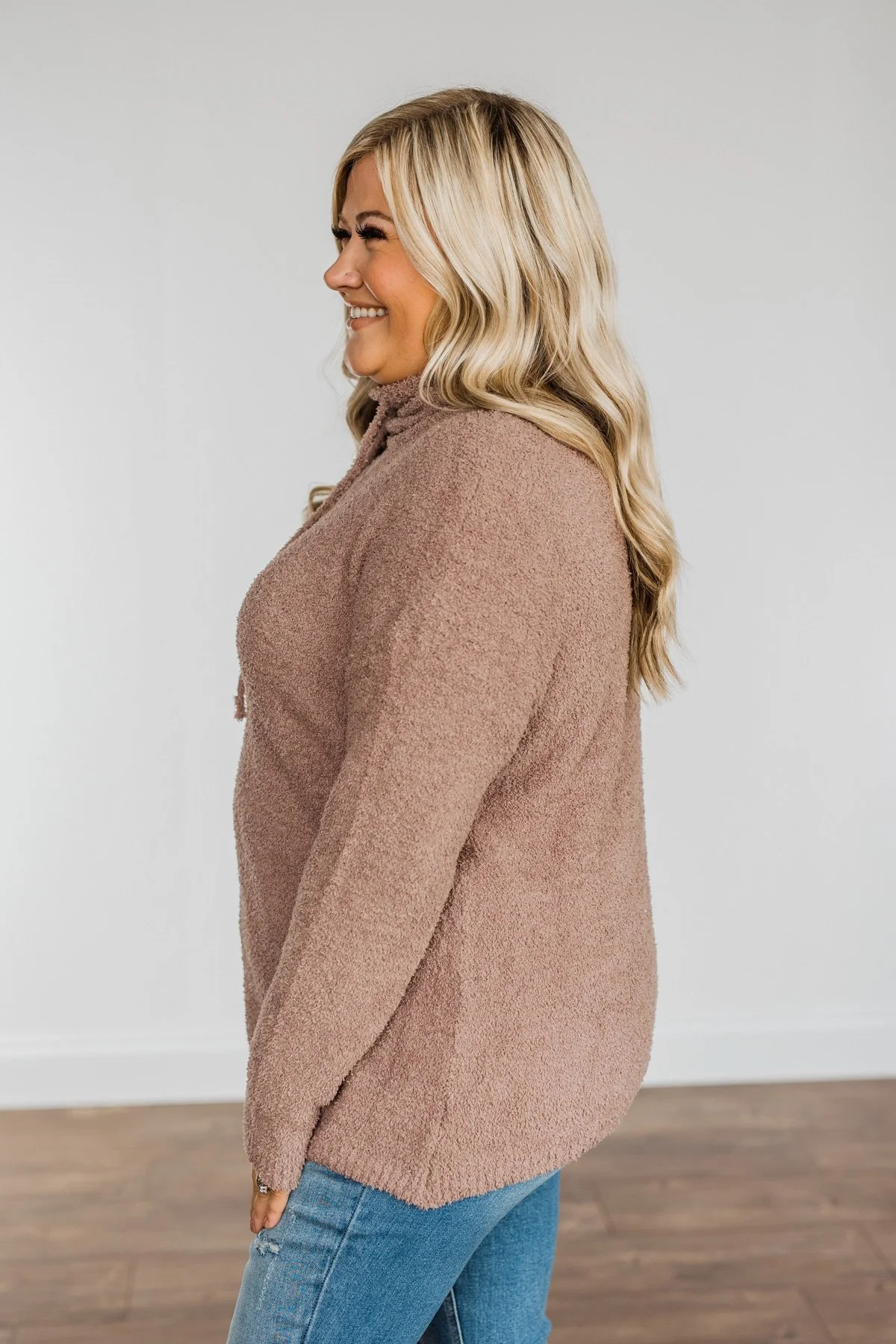 Cabin Cuddles Pullover Top- Mocha - Image 8