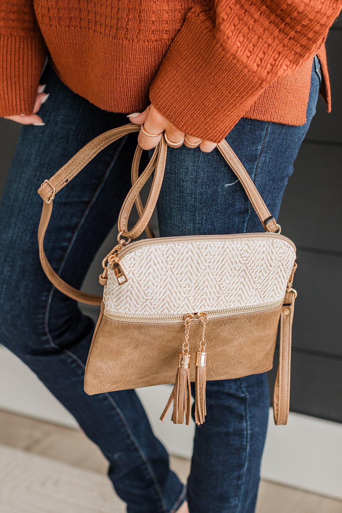Call Me Chic Crossbody Purse- Tan - Image 2