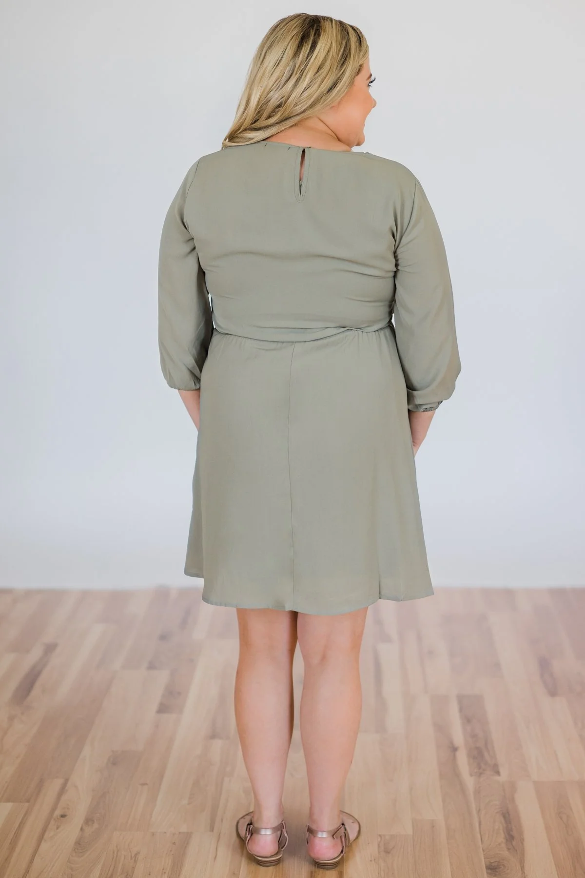 Calling Dibs Knot Dress- Sage Green - Image 10