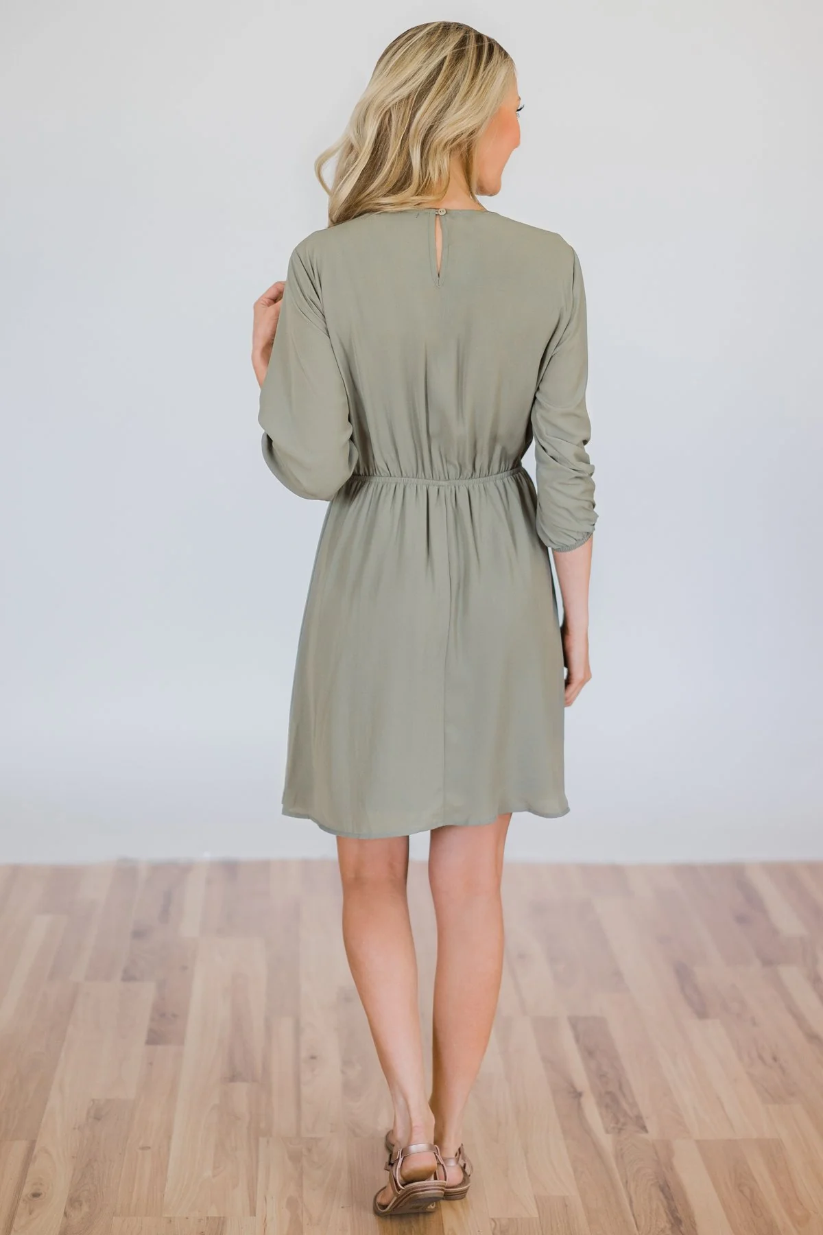 Calling Dibs Knot Dress- Sage Green - Image 9