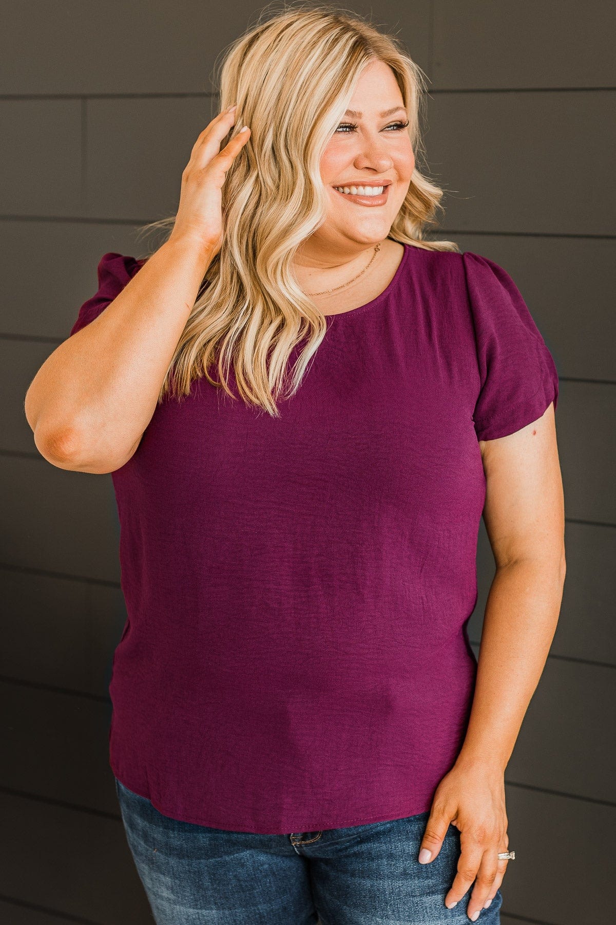 Calling For You Knit Top- Burgundy - Image 3