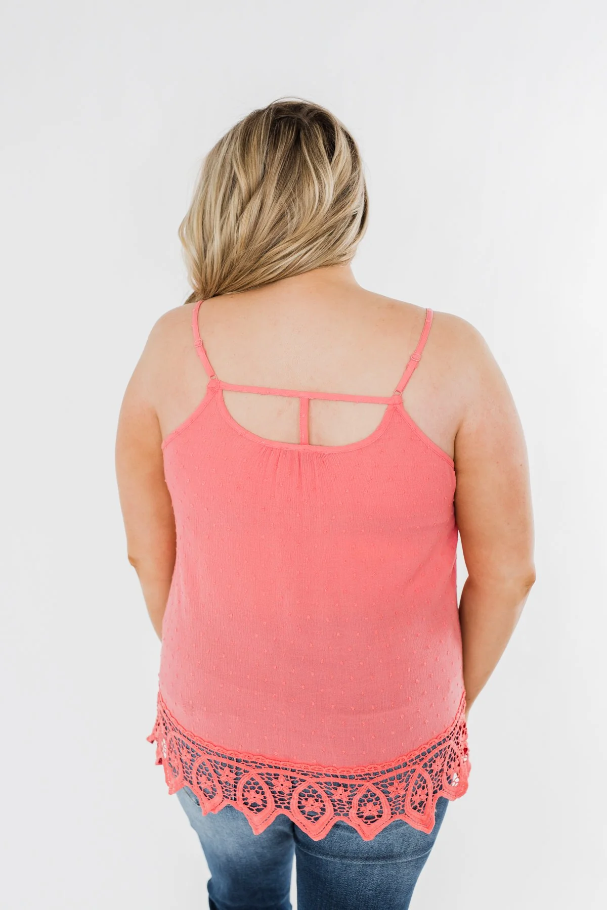 Calling My Name Crochet Tank Top- Coral - Image 10