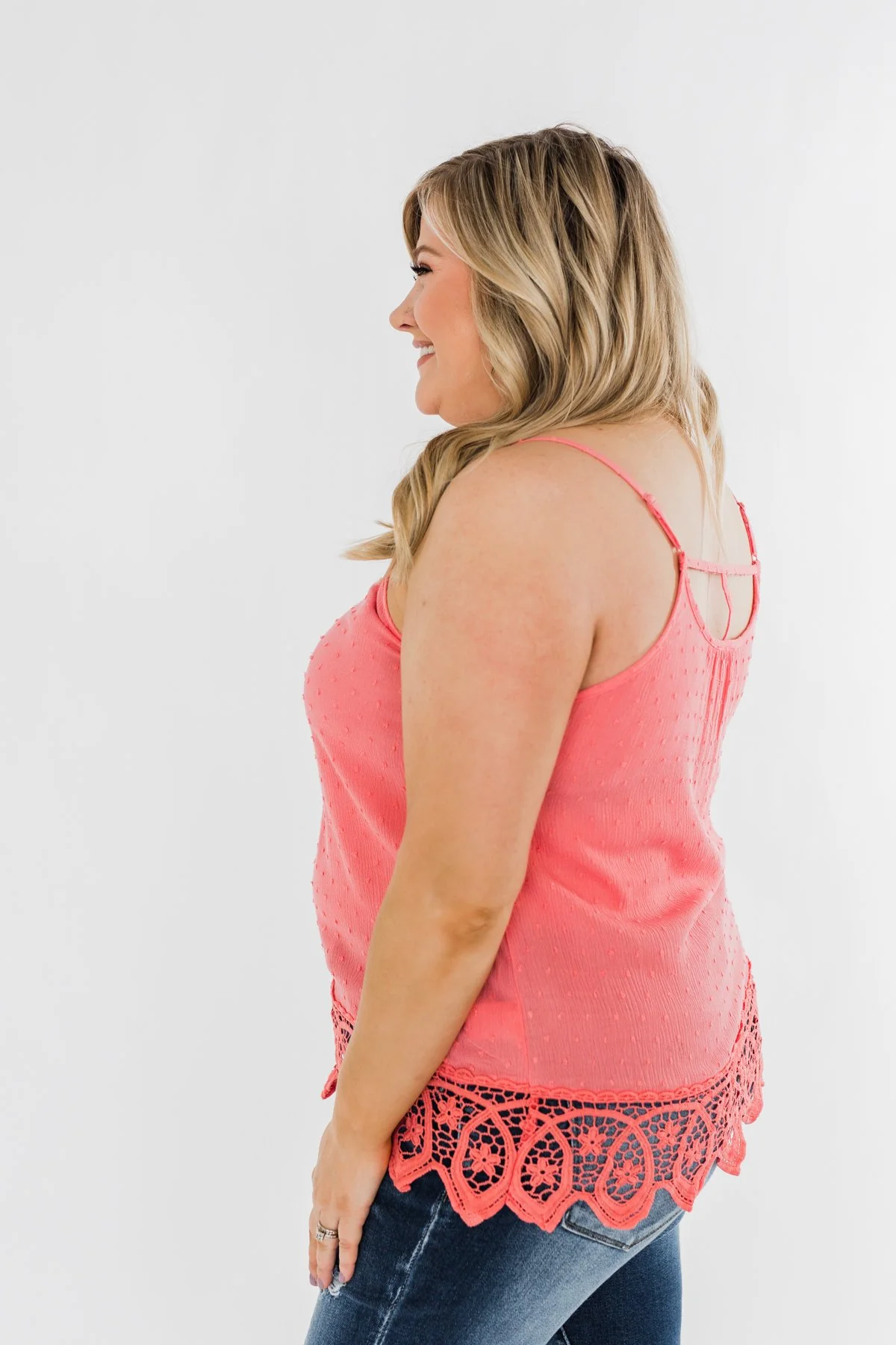 Calling My Name Crochet Tank Top- Coral - Image 8