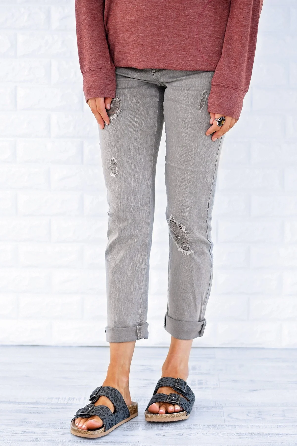 Calypso Jeans - The Boyfriend Effect Grey - Image 3