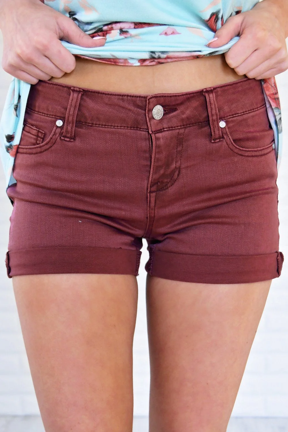 Calypso Shorts ~ Burnt Maroon - Image 2