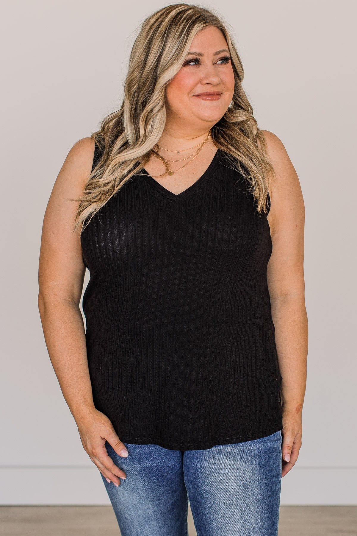 Came To Win V-Neck Tank- Black - Image 5
