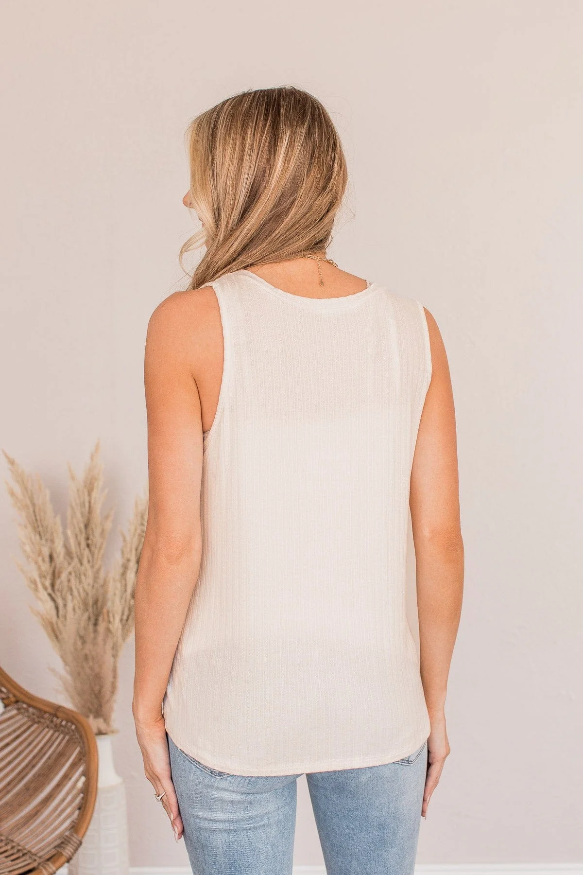 Came To Win V-Neck Tank- Ivory - Image 9