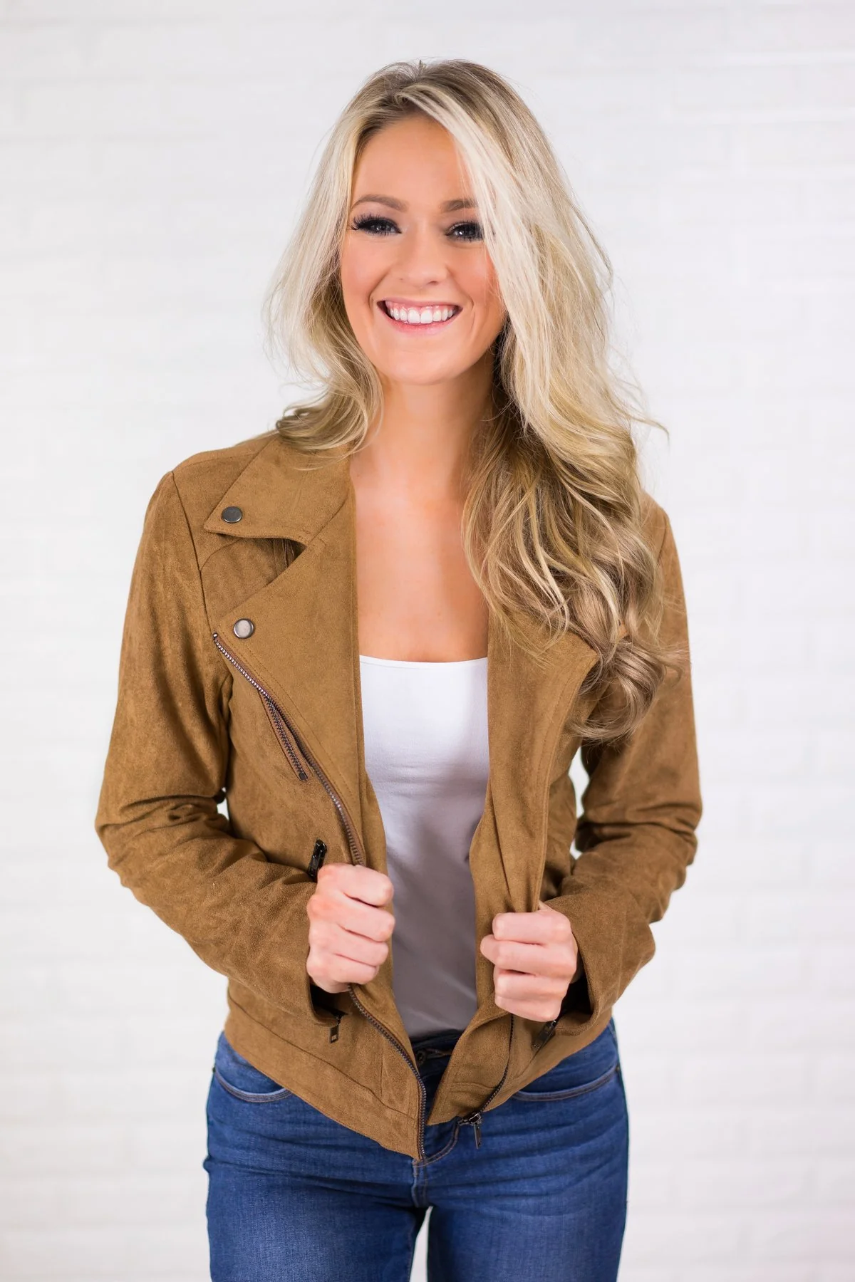 Camel Suede Jacket - Image 2