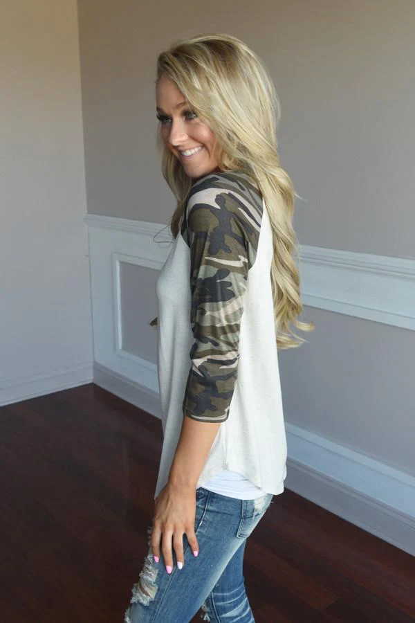 Camo Baseball Tee - Image 4