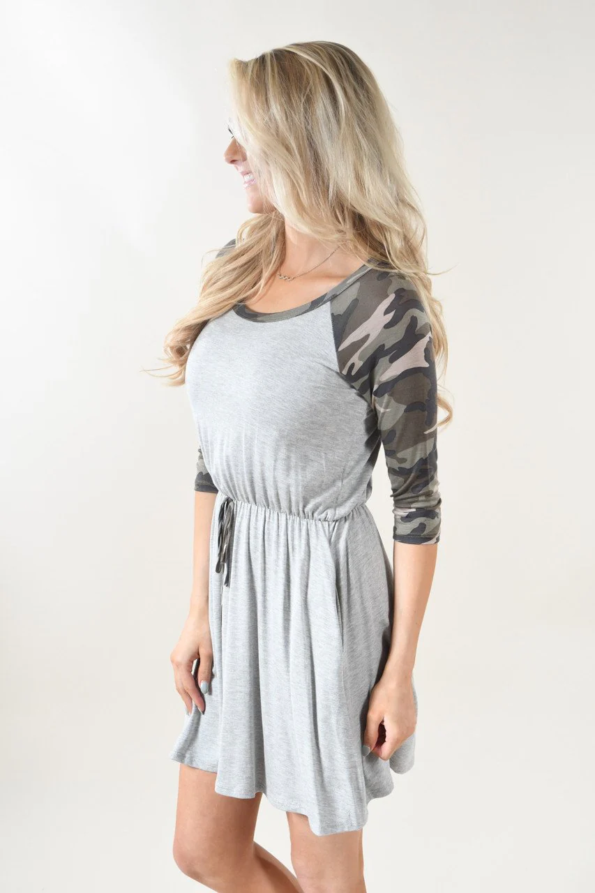 Camo Drawstring Dress - Image 2