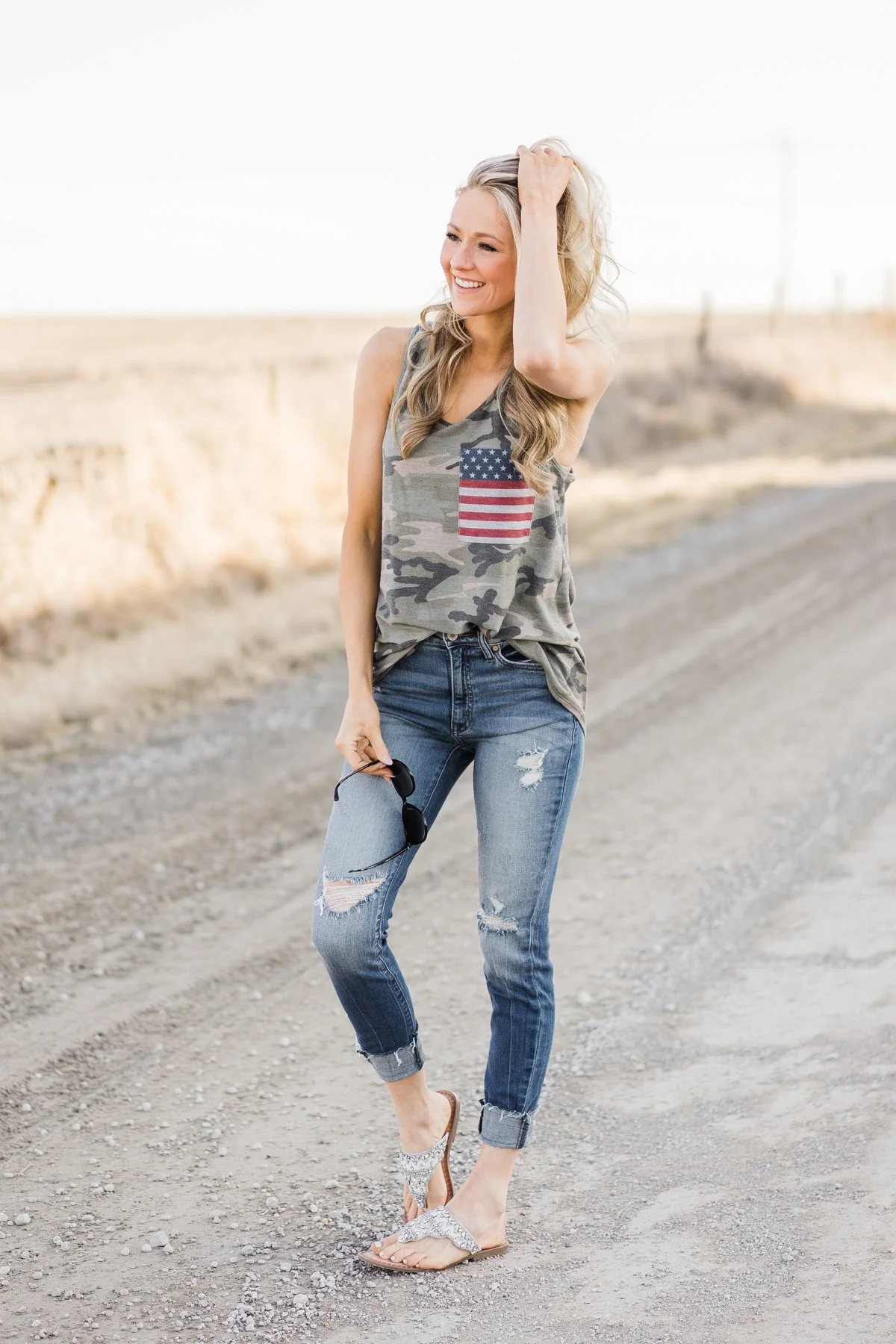 Camo Dreams Flag Pocket Tank - Image 7