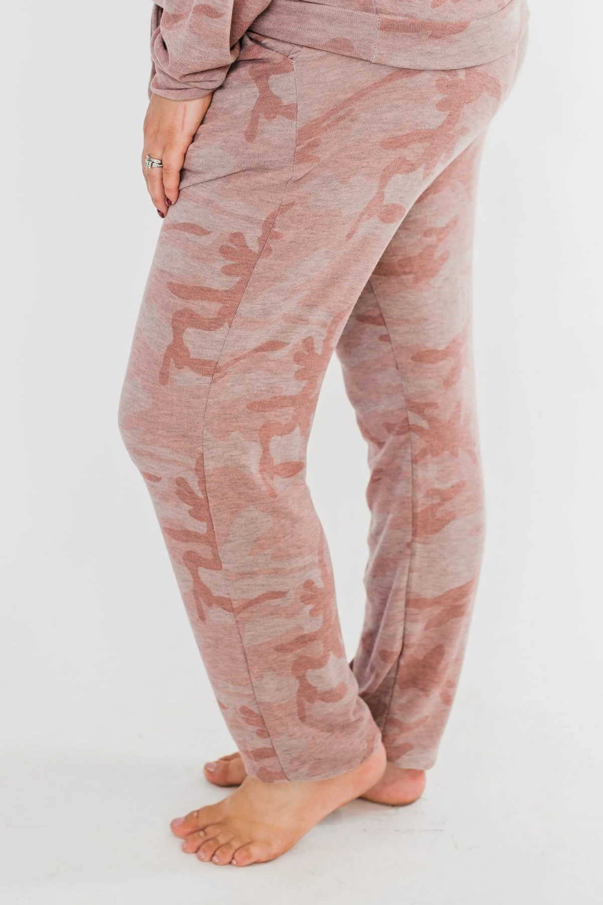 Camo Lounge Joggers- Pink & Grey - Image 9