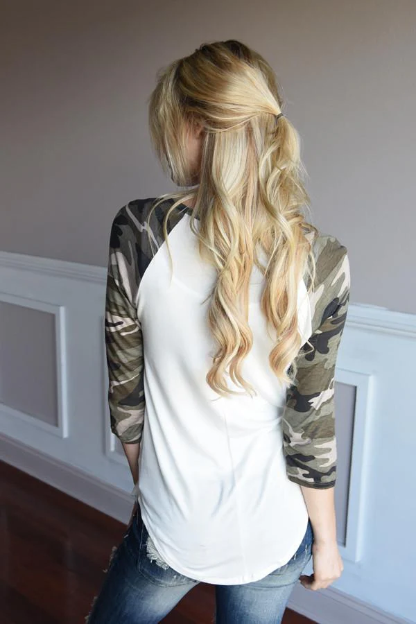 Camo Top - White - Image 6