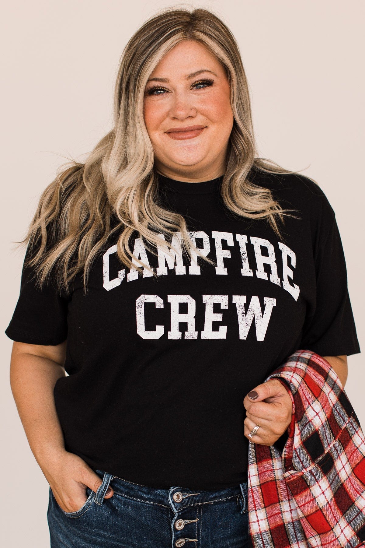"Campfire Crew" Graphic Tee- Black - Image 5