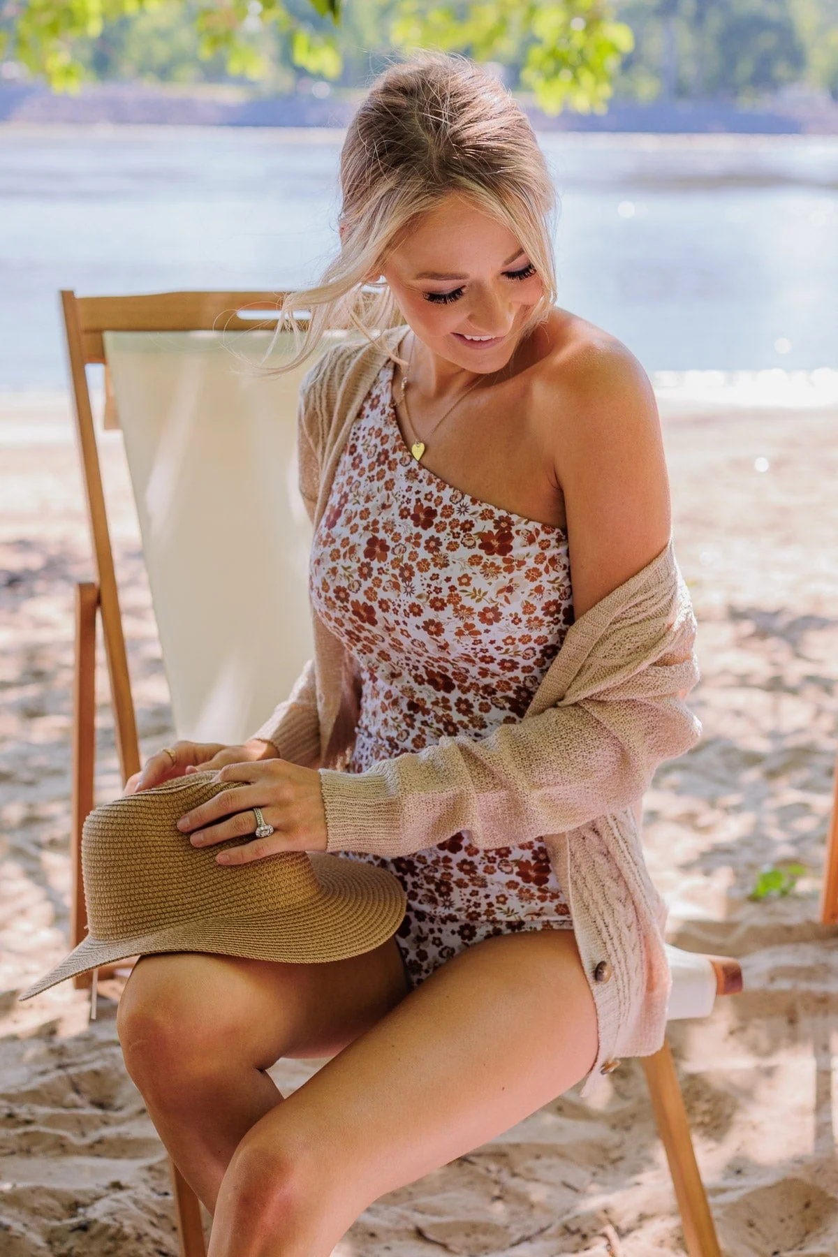 Campfire Cuddles Knit Button Cardigan- Beige - Image 5