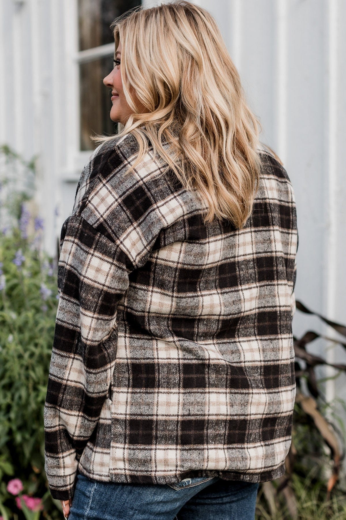 Campfire Nights Plaid Jacket- Black & Ivory - Image 7