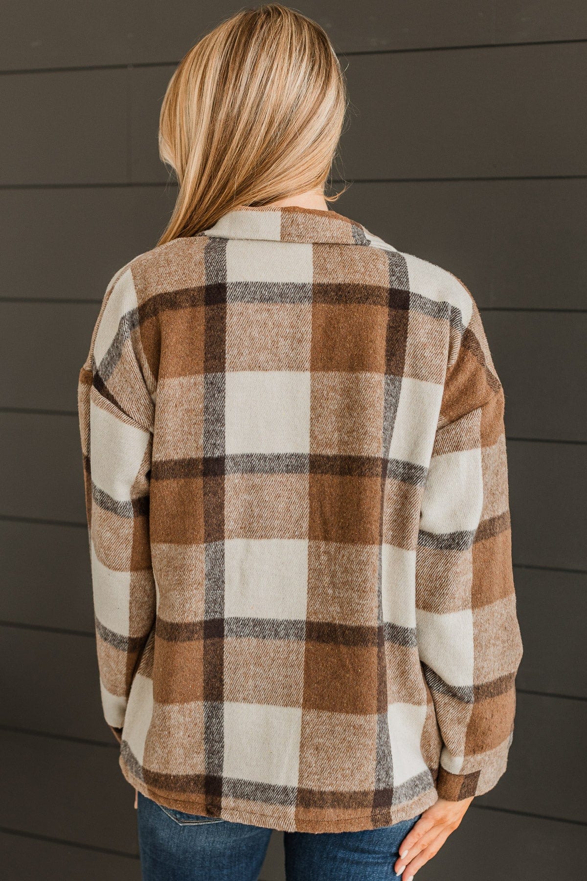 Campfire Nights Plaid Jacket- Brown & Cream - Image 10