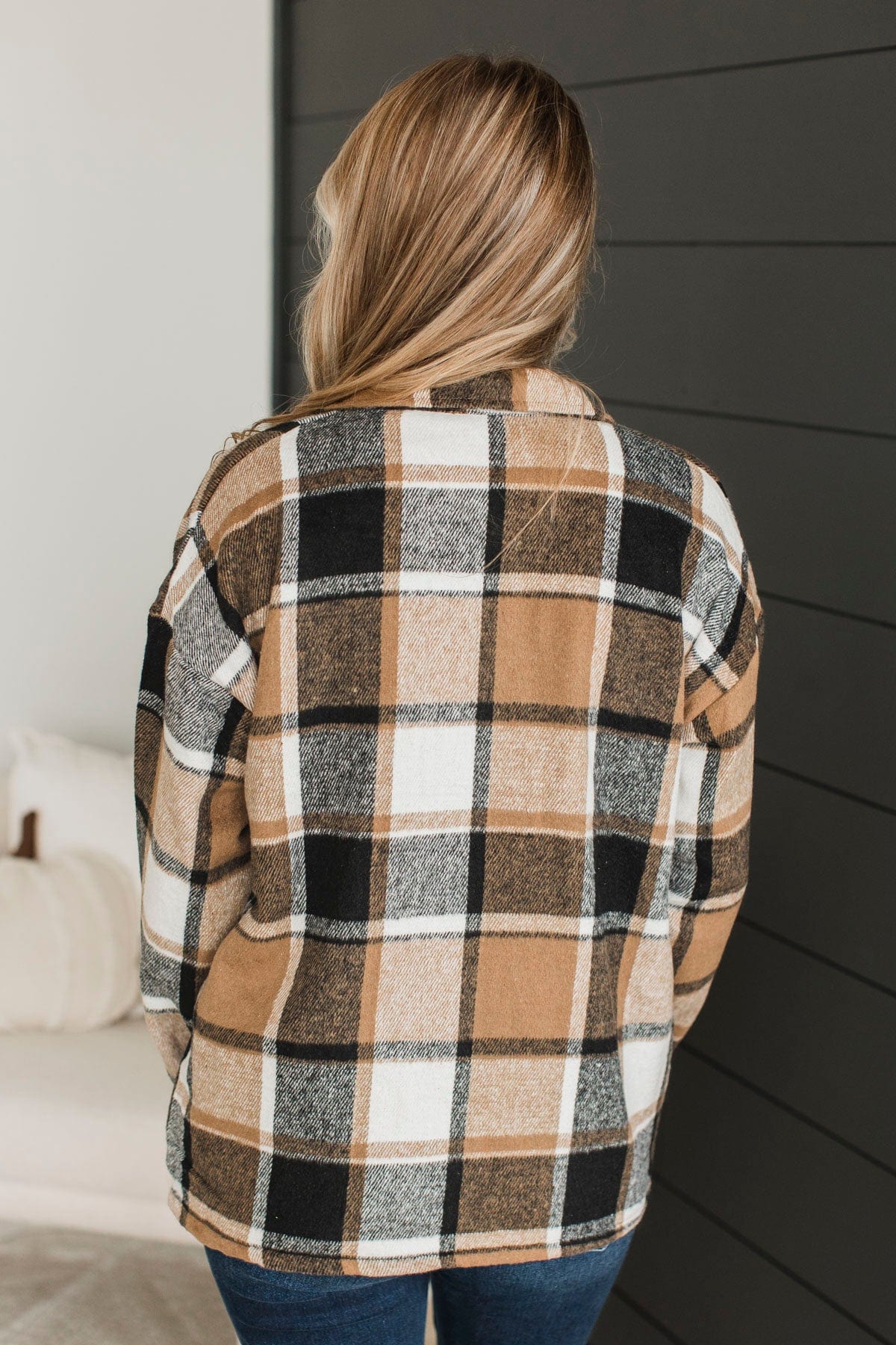 Campfire Nights Plaid Jacket- Tan - Image 10