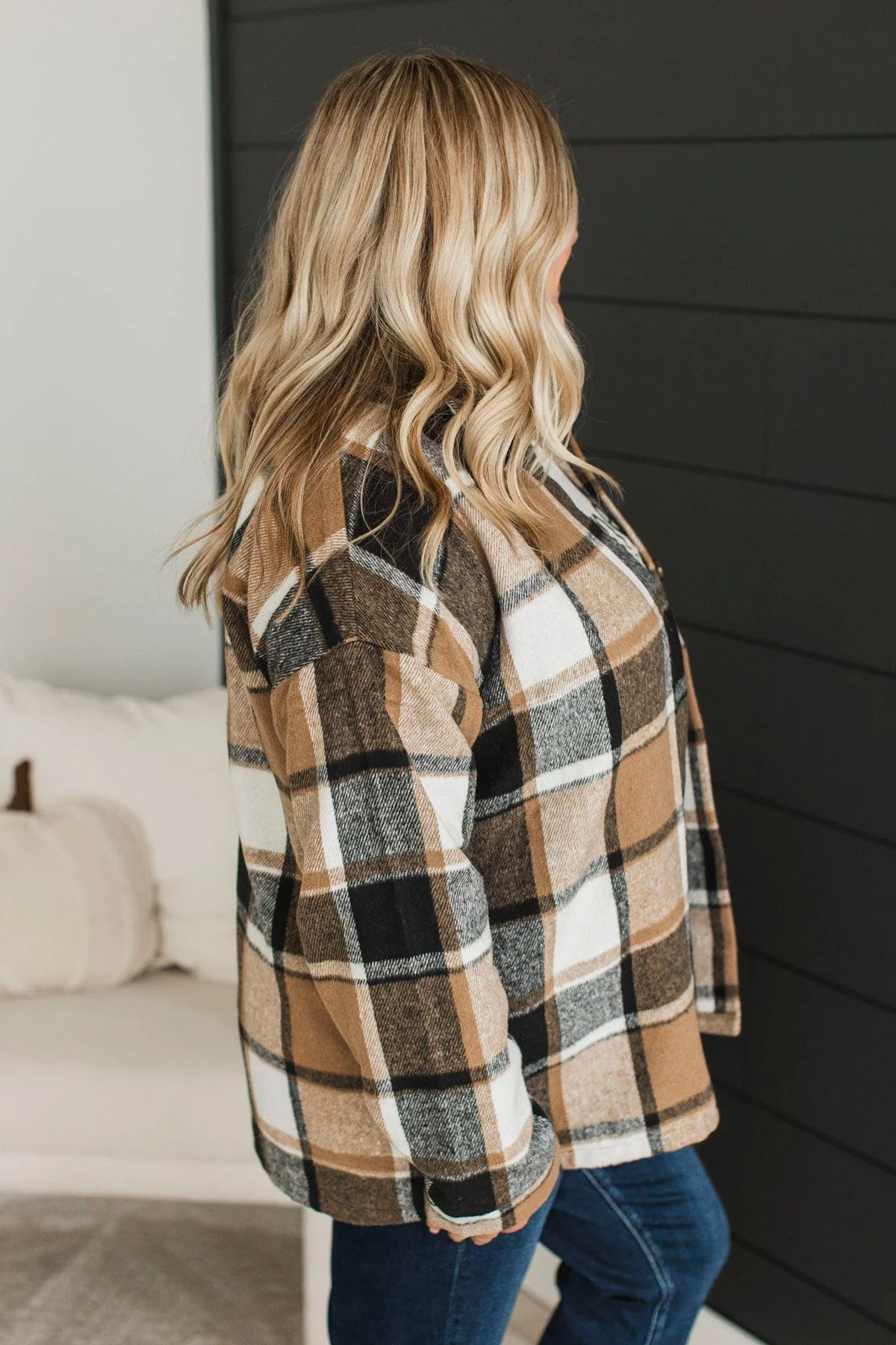 Campfire Nights Plaid Jacket- Tan - Image 7