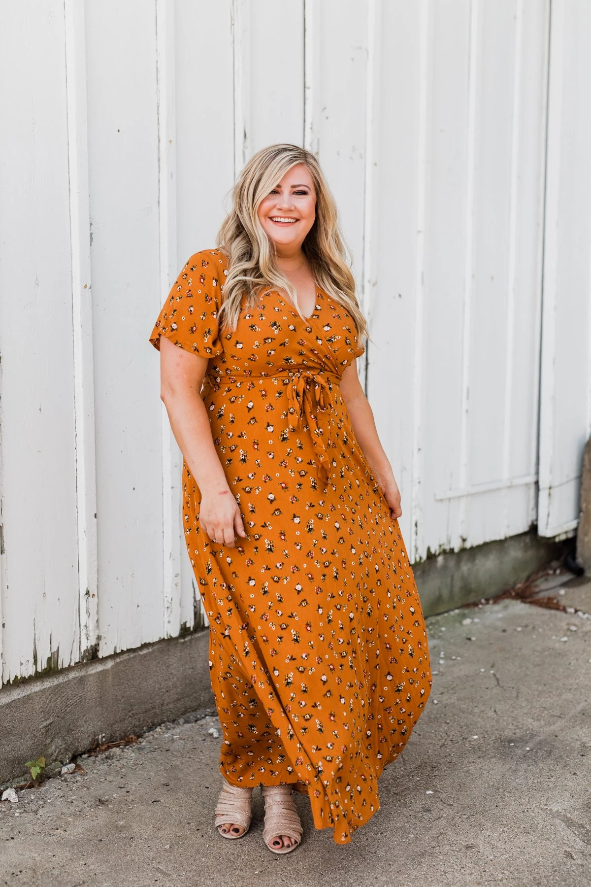 Can't Help But Stare Floral Maxi Dress- Burnt Orange - Image 10