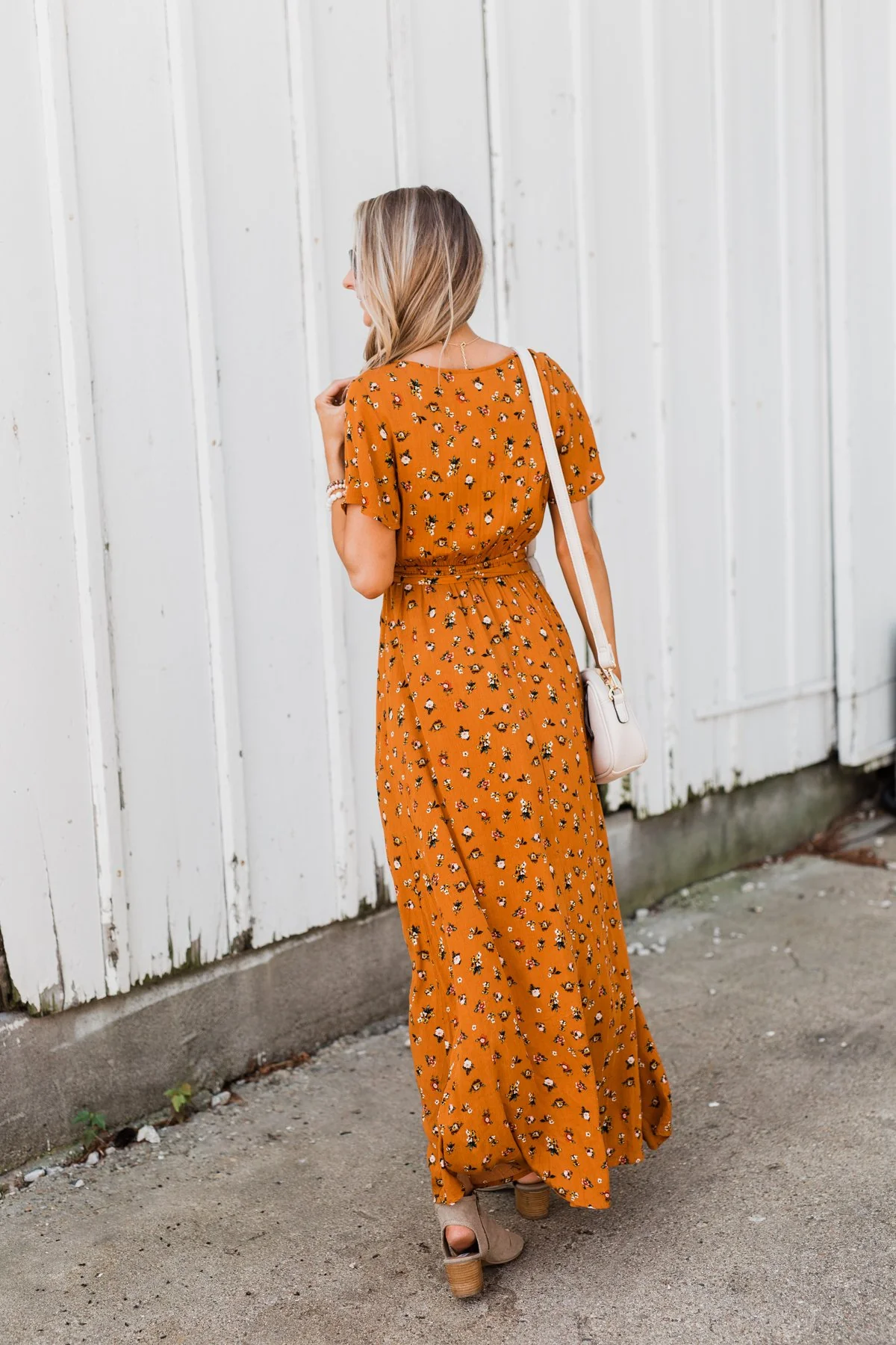 Can't Help But Stare Floral Maxi Dress- Burnt Orange - Image 13
