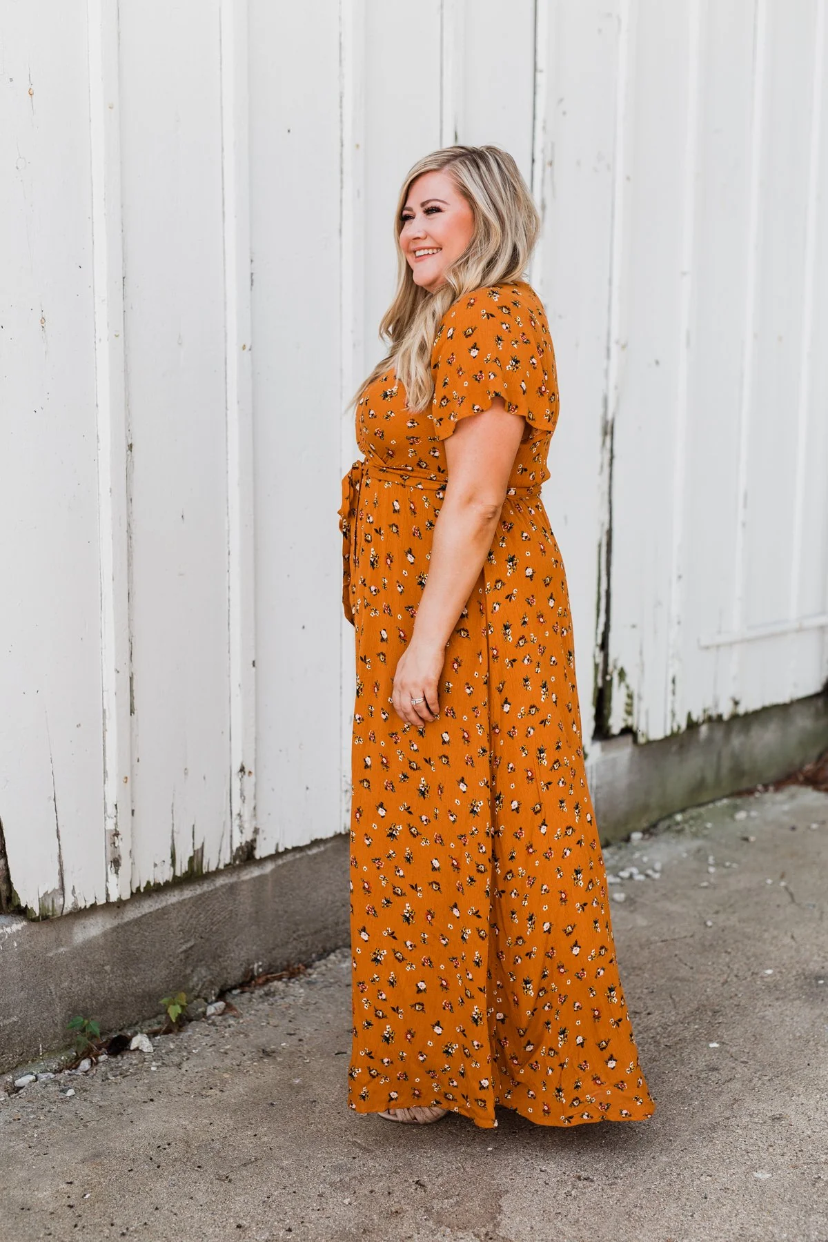 Can't Help But Stare Floral Maxi Dress- Burnt Orange - Image 14