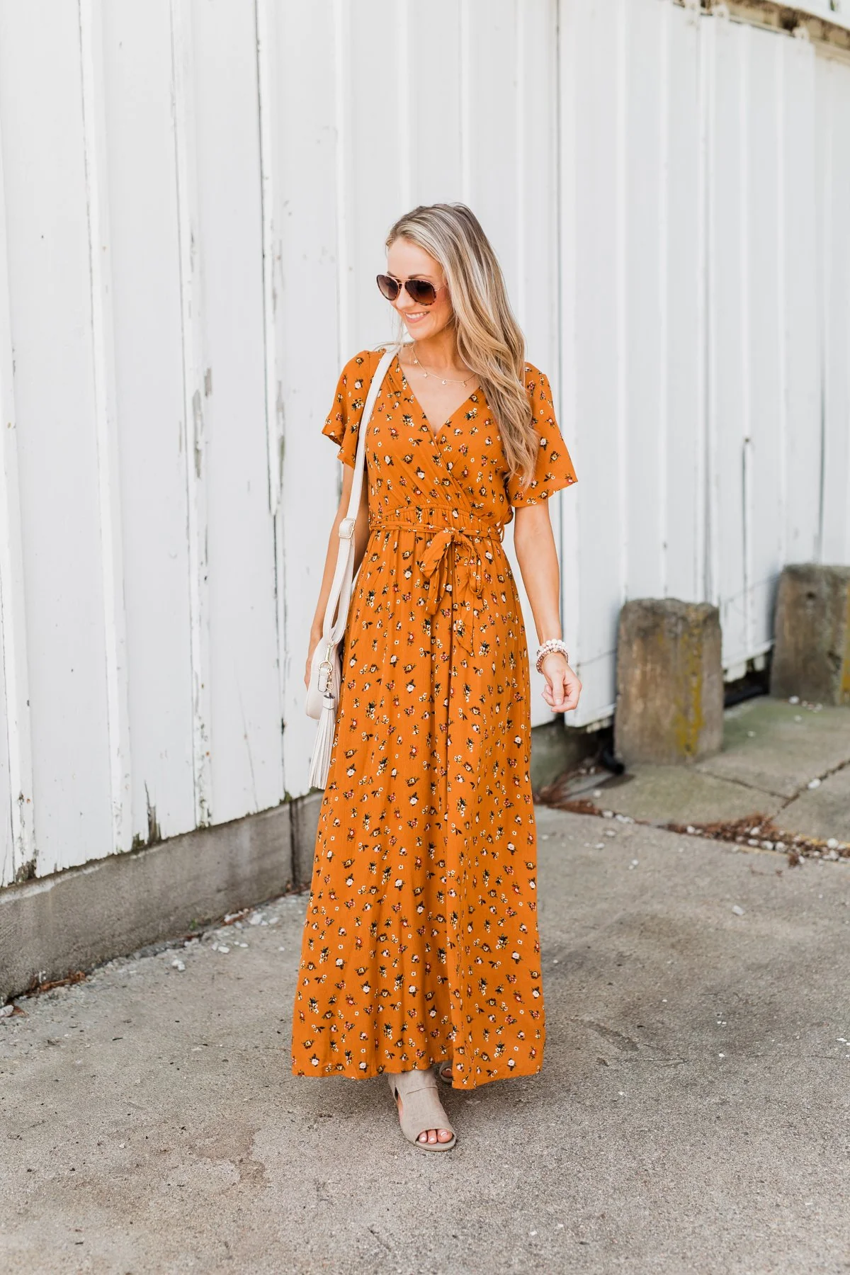 Can't Help But Stare Floral Maxi Dress- Burnt Orange - Image 5