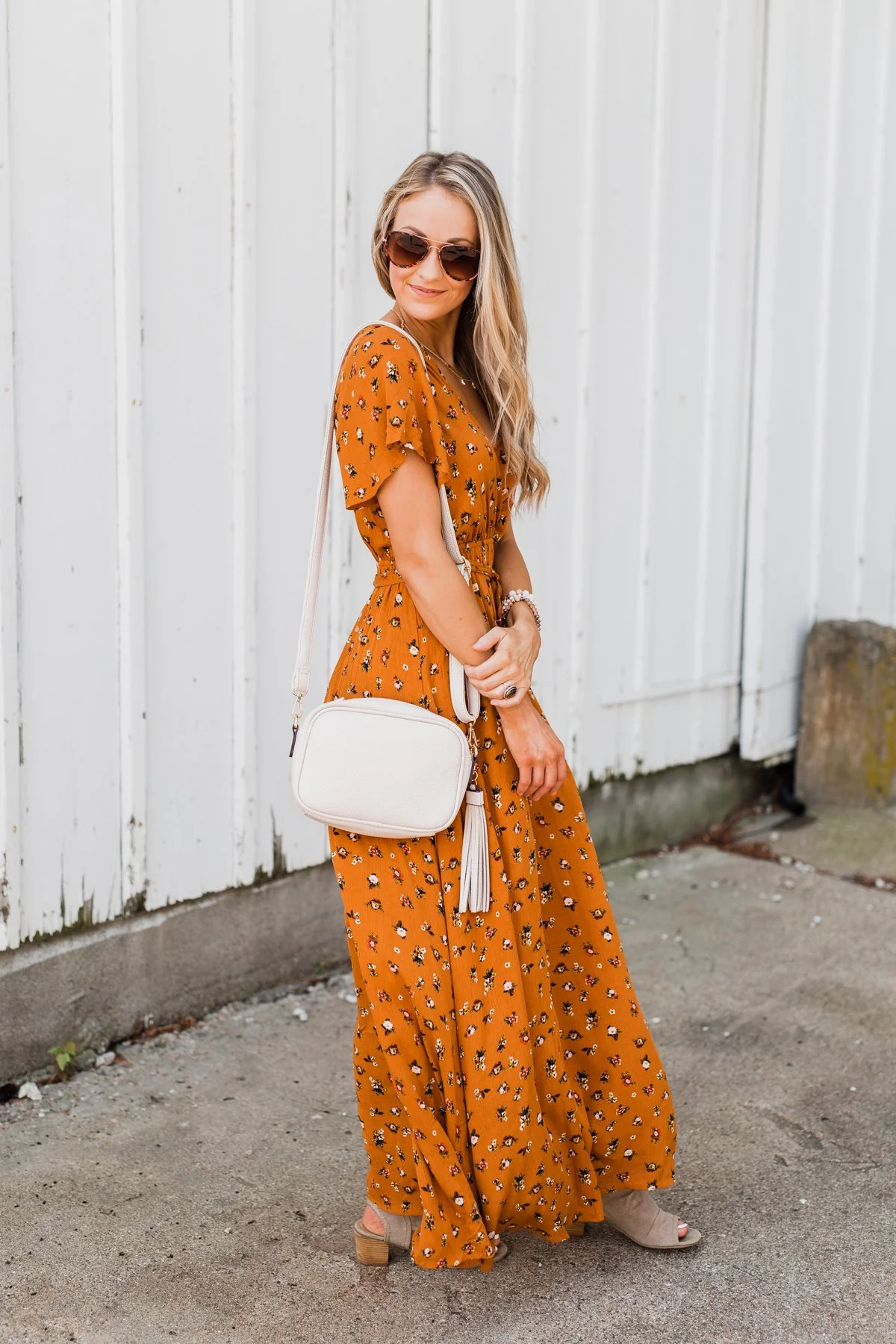 Can't Help But Stare Floral Maxi Dress- Burnt Orange - Image 7