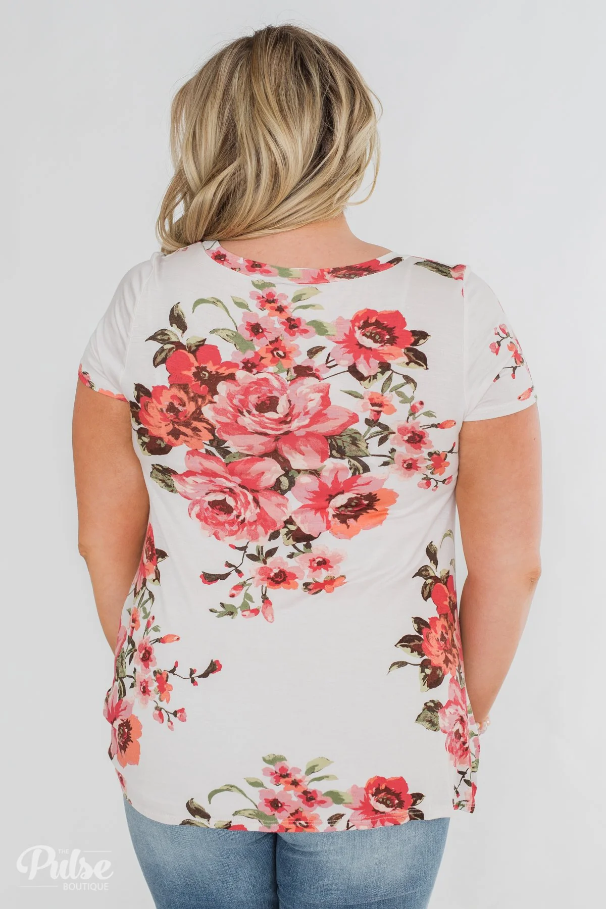 Can't Compare Floral Knot Top- Ivory - Image 15