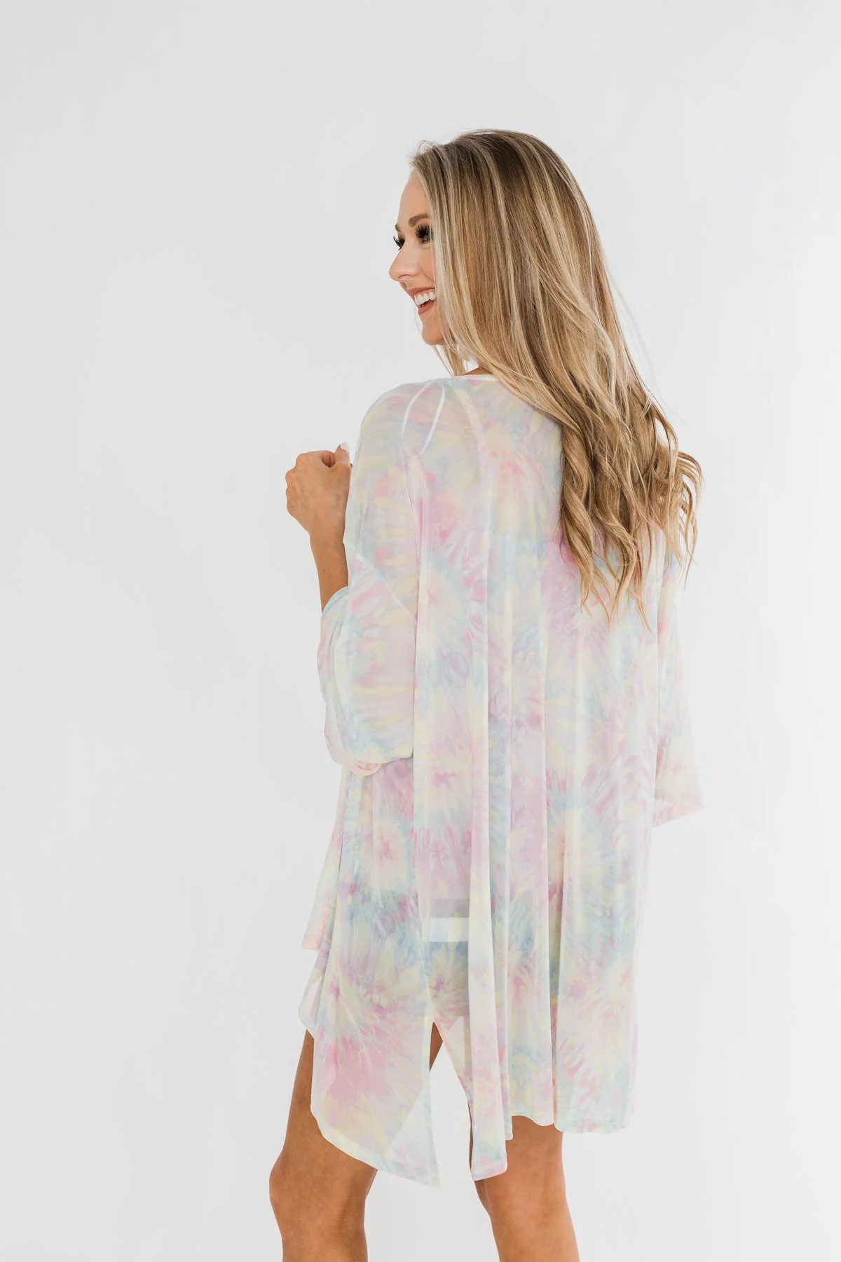 Can't Get Over You Tie Dye Kimono- Multi-Color - Image 10