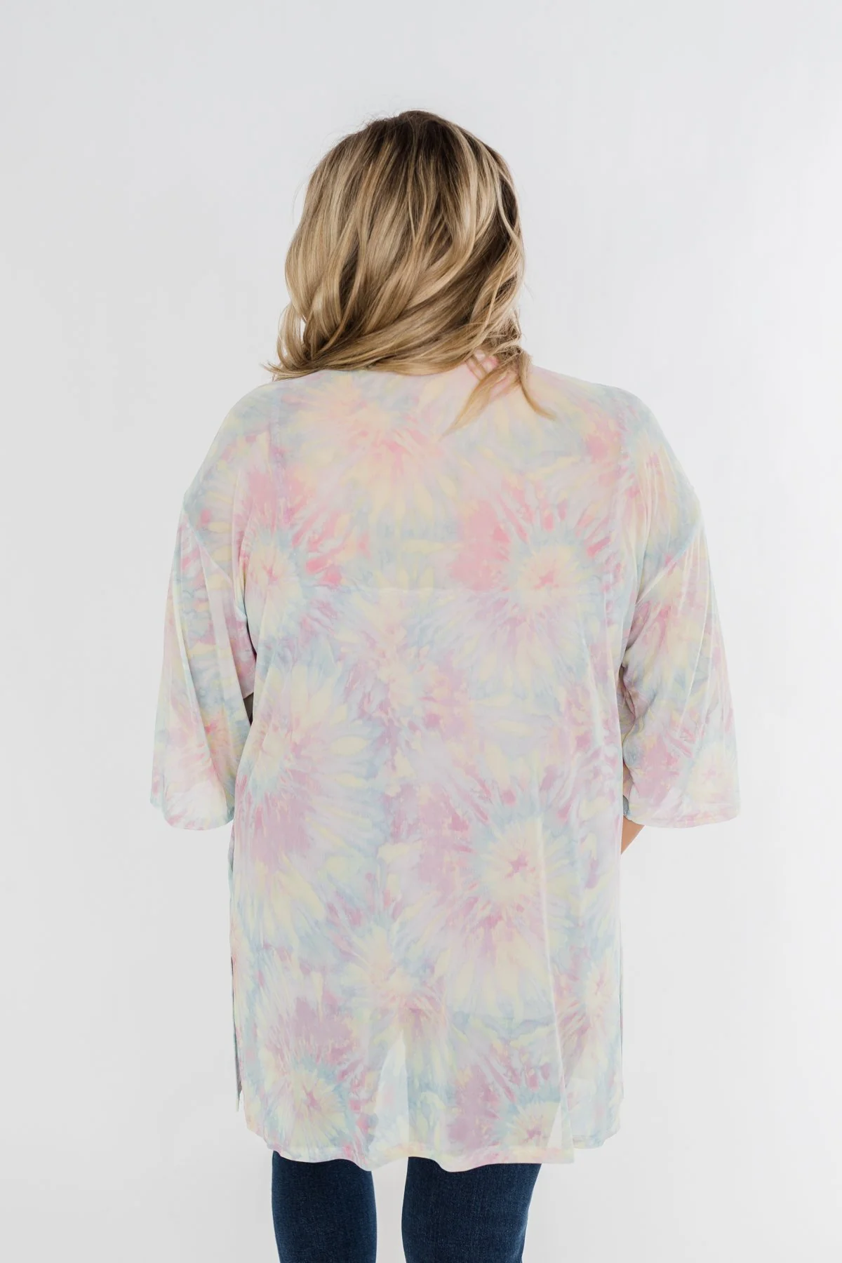 Can't Get Over You Tie Dye Kimono- Multi-Color - Image 11