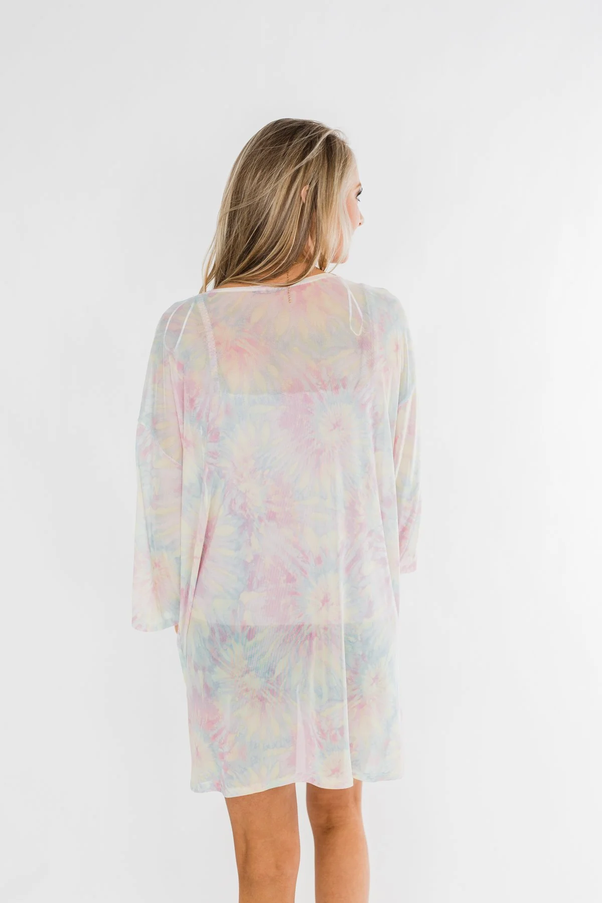 Can't Get Over You Tie Dye Kimono- Multi-Color - Image 12