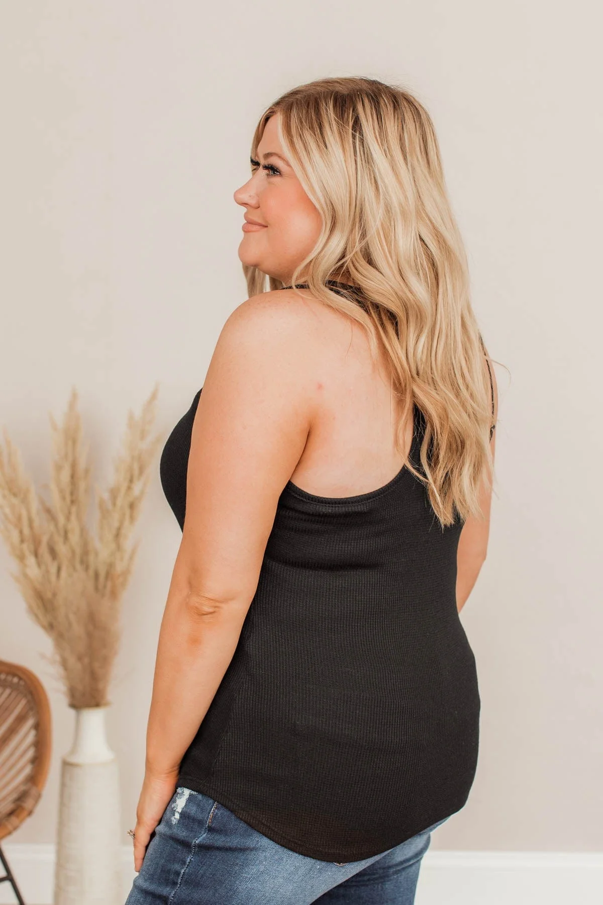 Can't Get The Best Of Me Knit Tank- Black - Image 9
