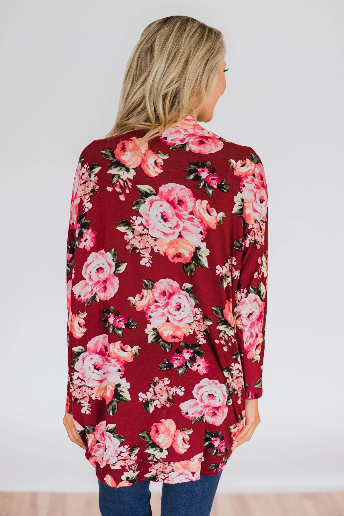 Can't Help Falling in Love Floral Cardigan- Candy Apple - Image 8