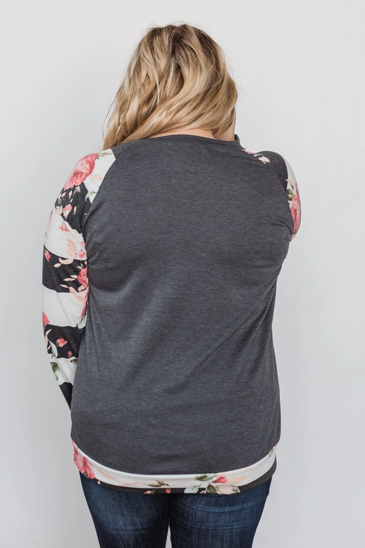 Can't Help Myself Long Sleeve Top- Charcoal - Image 12