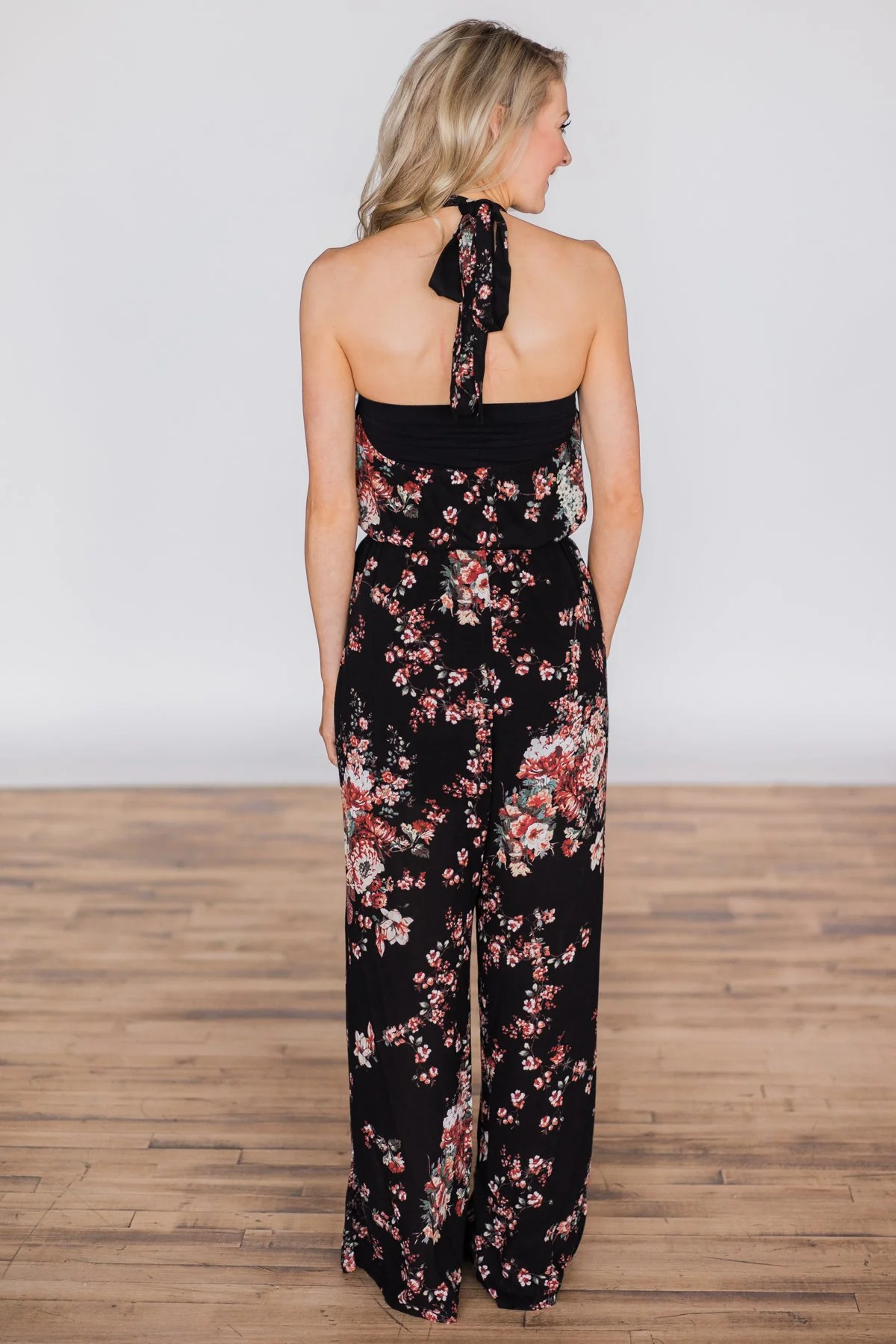 Can't Keep My Eyes Off Of You Floral Jumpsuit - Image 4