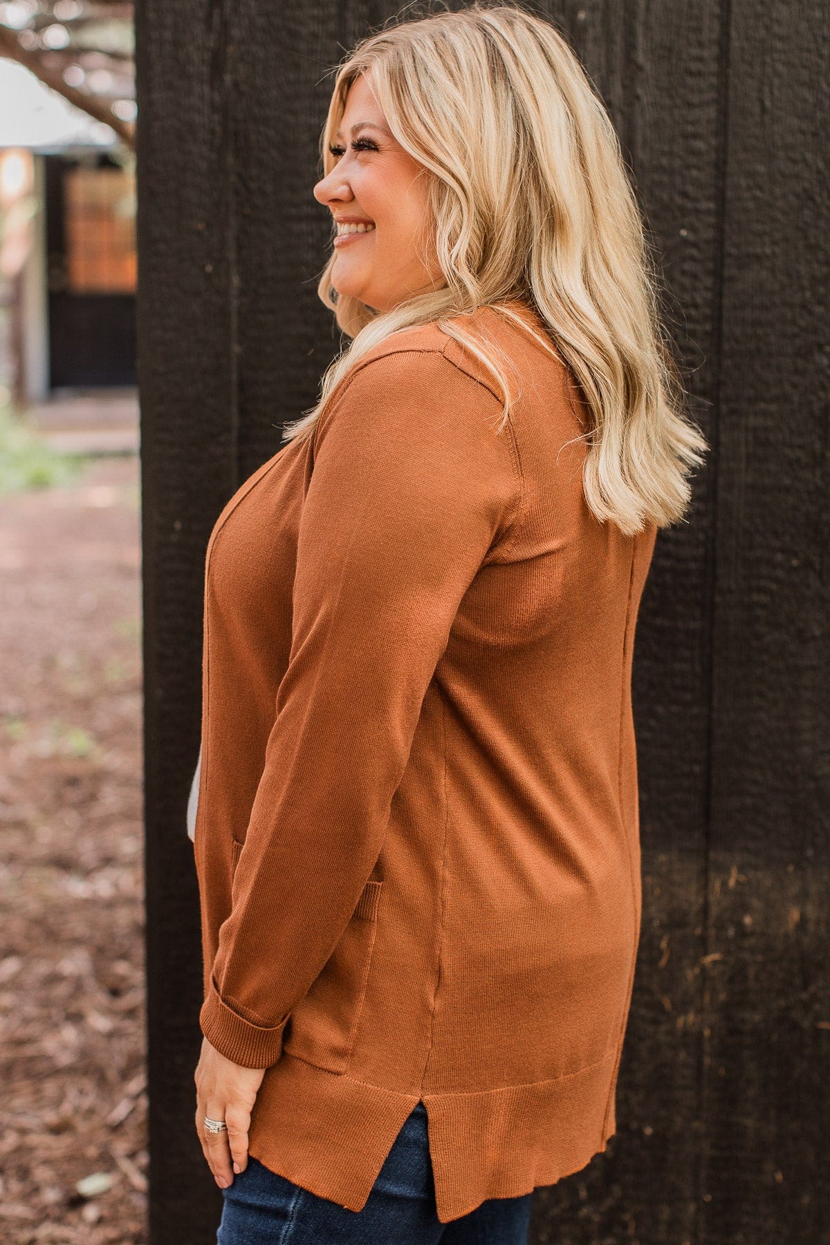 Can't Resist This Knit Cardigan- Cinnamon - Image 5