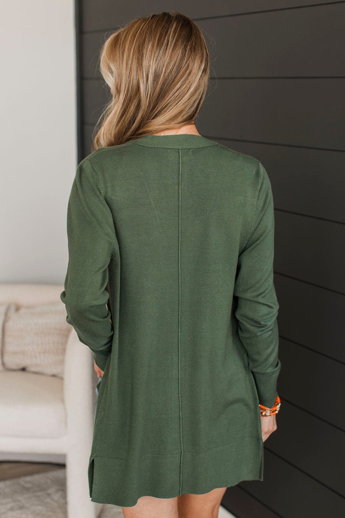 Can't Resist This Knit Cardigan- Green Ivy - Image 7