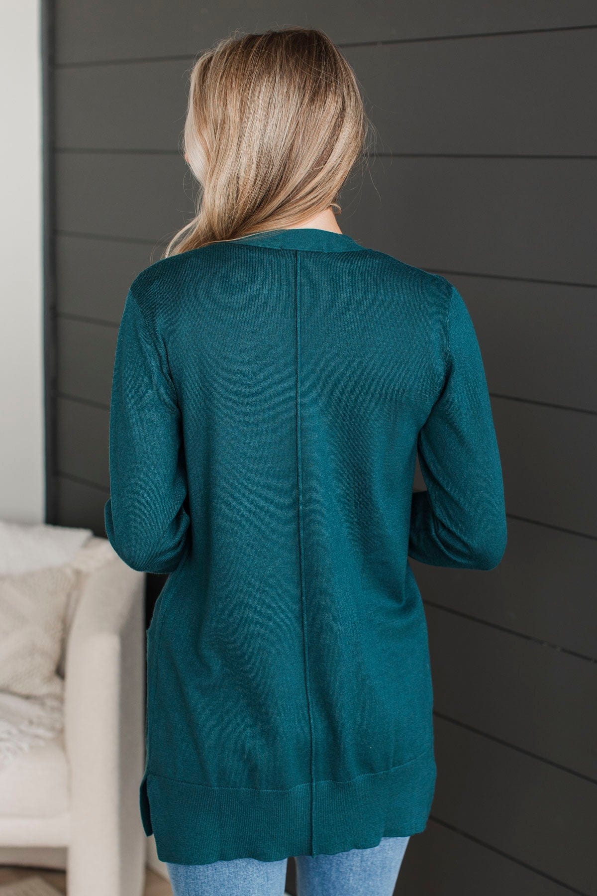 Can't Resist This Knit Cardigan- Peacock Blue - Image 7