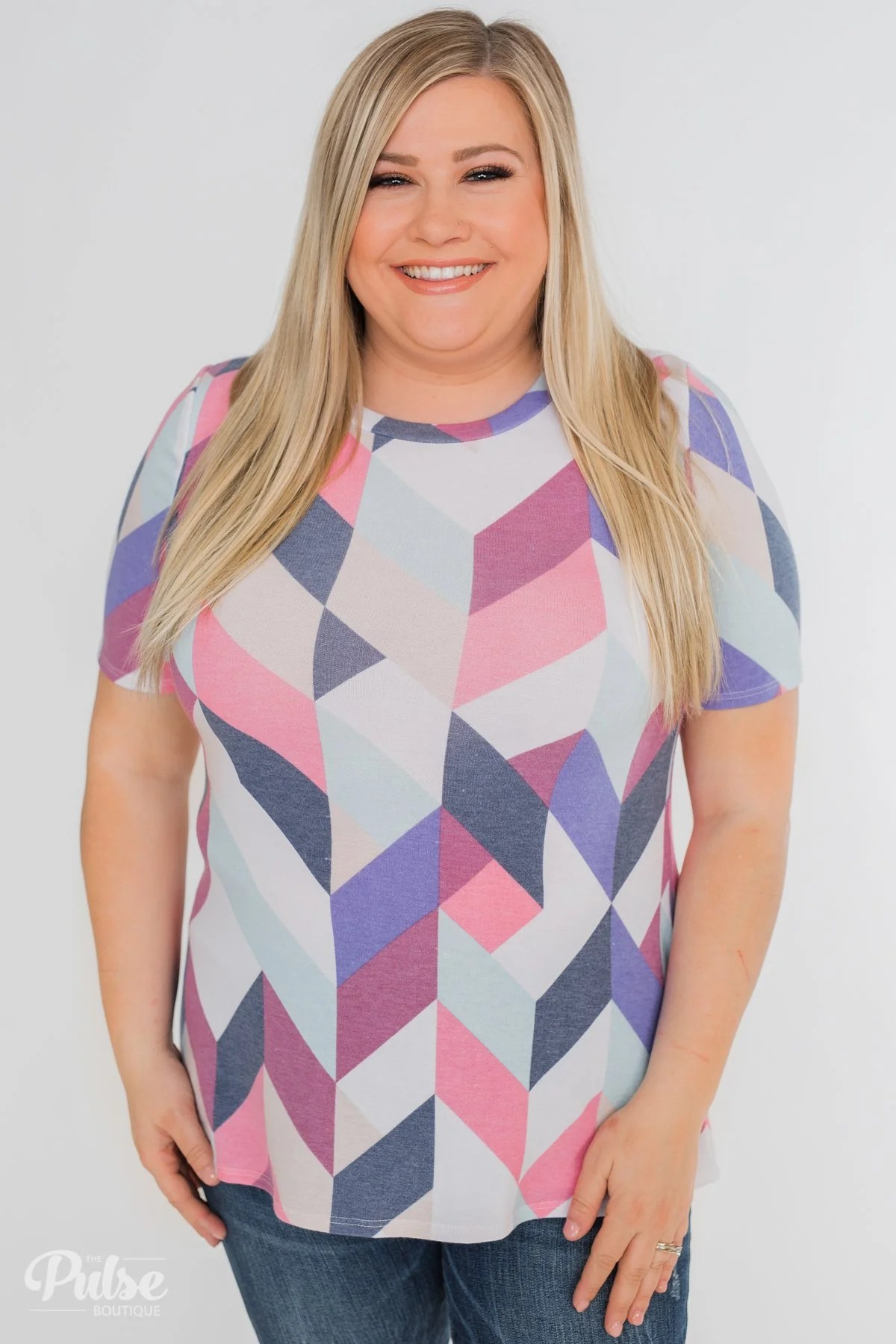 Passion For Patterns Short Sleeve Top- Multi-Colored - Image 3