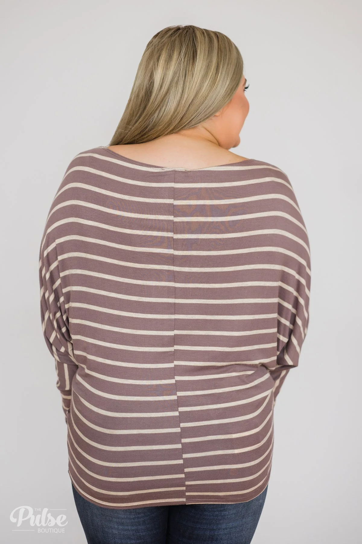 Captivated by Love Striped Top- Purple/Taupe - Image 9