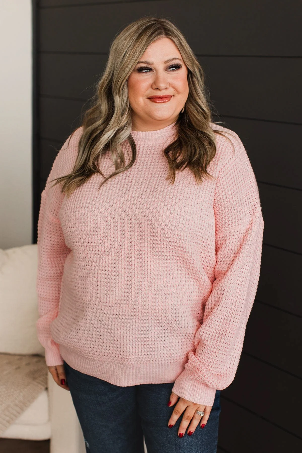 Captivating In Color Knit Sweater- Baby Pink - Image 5