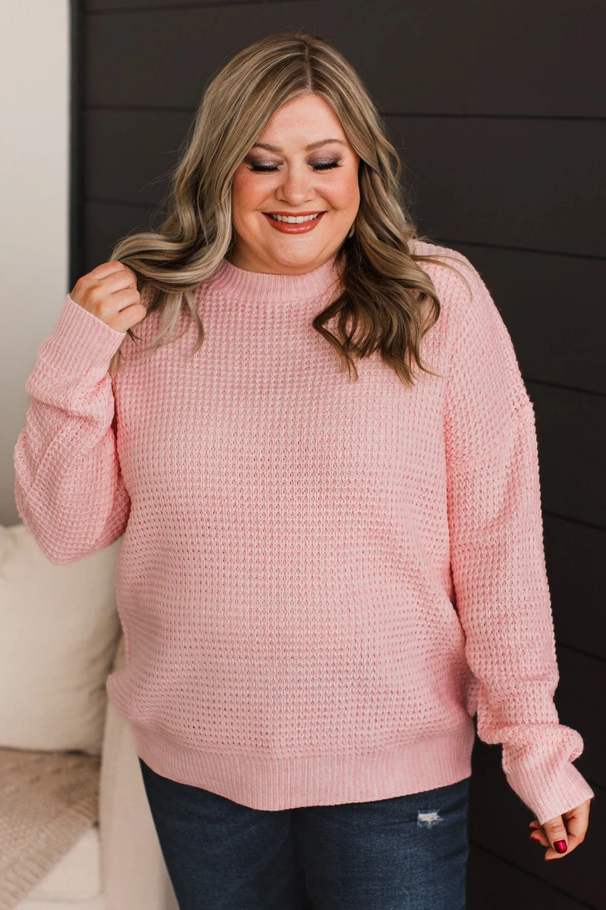 Captivating In Color Knit Sweater- Baby Pink - Image 6