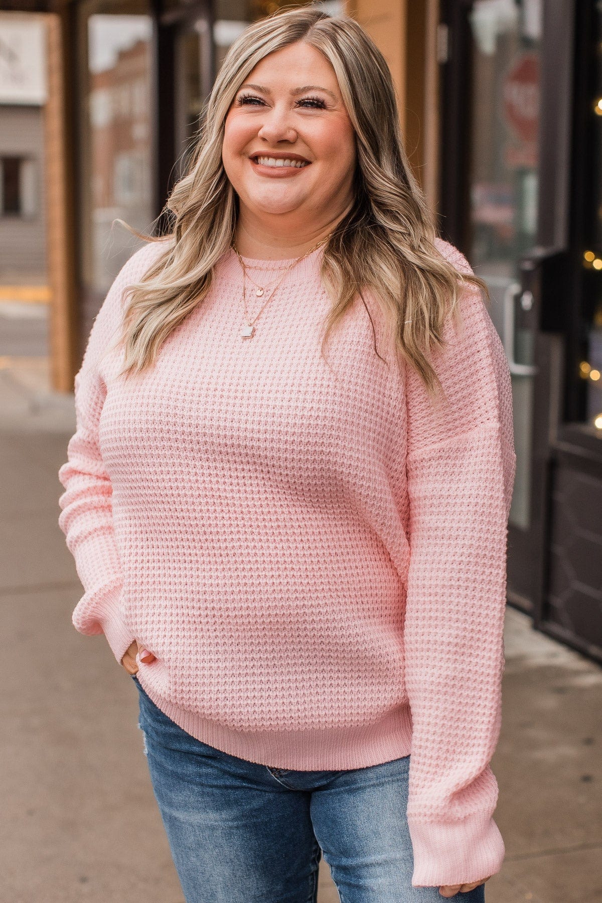 Captivating In Color Knit Sweater- Baby Pink - Image 7