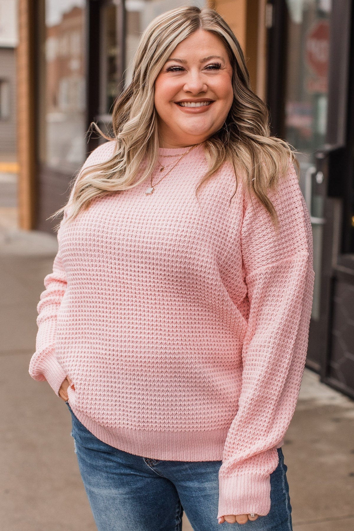 Captivating In Color Knit Sweater- Baby Pink - Image 8