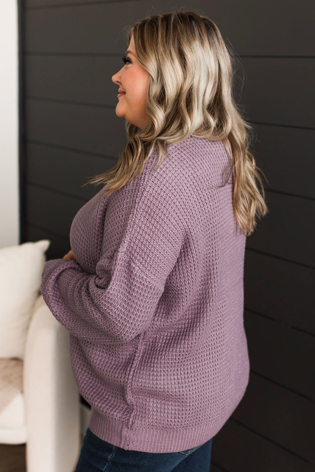 Captivating In Color Knit Sweater- Dusty Lavender - Image 5